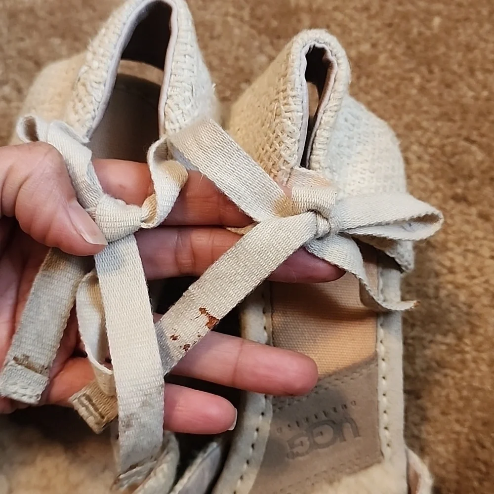 UGG Delmar Espadrilles Jute Wedge Sandals